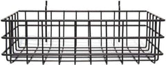 Marlin Steel Wire Products - 8" Deep, Rectangular Steel Peg Board/Slatwall Basket - 1-3/8" Perforation, 14" Wide x 4" High - USA Tool & Supply