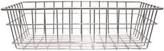 Marlin Steel Wire Products - 12" Deep, Rectangular Steel Wire Basket - 1-3/8" Perforation, 18" Wide x 5" High - USA Tool & Supply