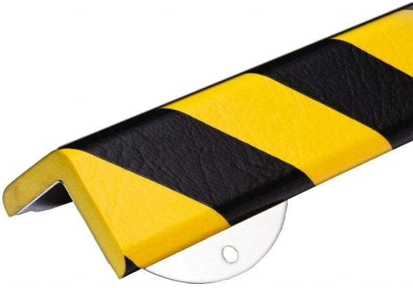 PRO-SAFE - Flexible Polyurethane Foam Type H+ Corner Protector - Yellow/Black - USA Tool & Supply