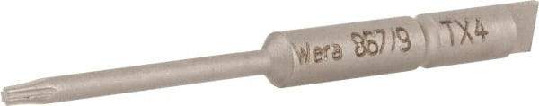 Wera - 4mm Drive, Torx Precision Screwdriver Bit - 1-3/4" OAL - USA Tool & Supply