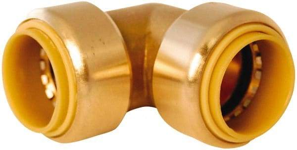Value Collection - 2" Tube OD, 2-1/8 Standard Lead Free Brass Push-to-Connect Tube Union Elbow - Tube to Tube Connection, 200 Max psi, EPDM O-Ring - USA Tool & Supply