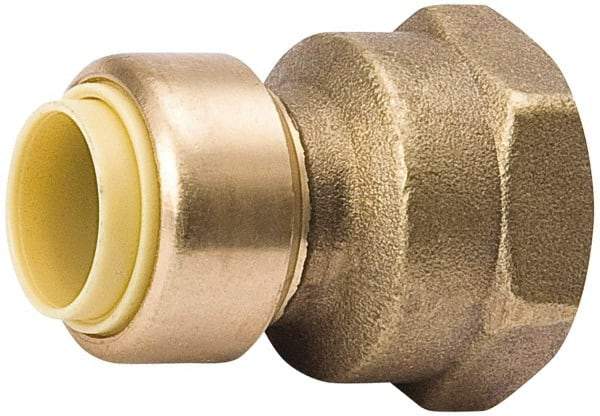 Value Collection - 1/2 x 3/4" Tube OD, 7/8 Standard Lead Free Brass Push-to-Connect Tube Union - Tube to Tube Connection, 200 Max psi, EPDM O-Ring - USA Tool & Supply