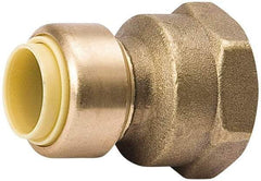 Value Collection - 1/2 x 3/4" Tube OD, 7/8 Standard Lead Free Brass Push-to-Connect Tube Union - Tube to Tube Connection, 200 Max psi, EPDM O-Ring - USA Tool & Supply