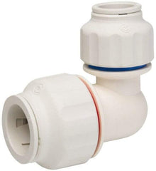 Value Collection - 3/4 x 1/2" OD, Polysulfone Push-to-Connect Union Elbow - 250 Max psi, White - USA Tool & Supply