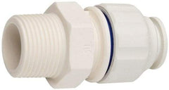 Value Collection - 1/2" OD, 3/4 Thread, Polysulfone Push-to-Connect Male Connector - 250 Max psi, White - USA Tool & Supply