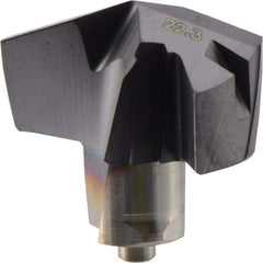 Iscar - Series ICM, 0.878" Diam Grade IC908 140° Replaceable Drill Tip - Carbide, TiAlN Finish, 22 Seat Size, Through Coolant - USA Tool & Supply