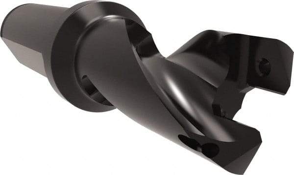 Allied Machine and Engineering - Series 24, 24 to 26mm Diam, 1" Diam Straight Shank with Flange, Helical Flute Spade Drill - 1-1/8" Max Depth, 2-17/32" Body Length, 4-13/16" OAL, Short Length, Through Coolant - USA Tool & Supply