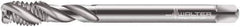 Walter-Prototyp - M6x1.00 Metric 3 Flute 6H Modified Bottoming Spiral Flute Tap - Cobalt, Bright Finish, 80mm OAL, Right Hand Flute, Right Hand Thread, Series 7056770 - Exact Industrial Supply