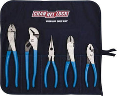 Channellock - 5 Piece Plier Set - Comes in Tool Roll - USA Tool & Supply