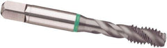 Guhring - M30x3.50 Metric 4 Flute 6H Modified Bottoming Spiral Flute Tap - Cobalt, TiCN Finish, 5.433" OAL, Right Hand Flute, Right Hand Thread, D6/D7, Series 3948 - USA Tool & Supply