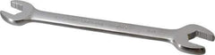 Paramount - 7/16" x 1/2" Standard Open End Wrench - 6-9/64" OAL, Double End, Full Polish Finish, 15° Head Angle - USA Tool & Supply