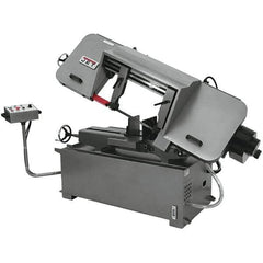 Jet - 12 x 20" Max Capacity, Semi-Automatic Variable Speed Pulley Horizontal Bandsaw - 82 to 262 SFPM Blade Speed, 460 Volts, 45°, 3 hp, 3 Phase - USA Tool & Supply