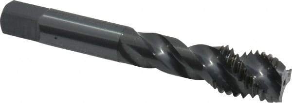 OSG - 5/8-11 UNC 3 Flute 3B Modified Bottoming Spiral Flute Tap - Vanadium High Speed Steel, Oxide Finish, 3-13/16" OAL, Right Hand Flute, Right Hand Thread, H3, Series 303 - USA Tool & Supply