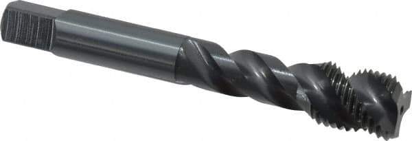OSG - M14x1.50 Metric Fine 3 Flute Bottoming Spiral Flute Tap - Vanadium High Speed Steel, Oxide Finish, 3-19/32" OAL, Right Hand Flute, Right Hand Thread, D6, Series 343 - USA Tool & Supply