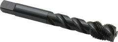 OSG - M12x1.25 Metric Fine 3 Flute Modified Bottoming Spiral Flute Tap - Vanadium High Speed Steel, Oxide Finish, 3-3/8" OAL, Right Hand Flute, Right Hand Thread, D5, Series 343 - USA Tool & Supply