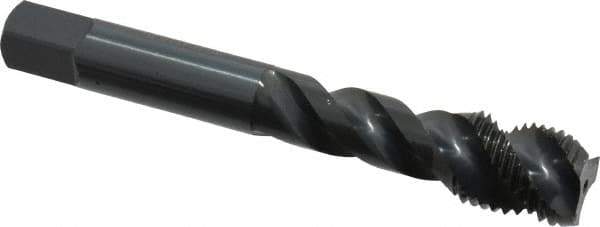 OSG - M14x1.50 Metric Fine 3 Flute Modified Bottoming Spiral Flute Tap - Vanadium High Speed Steel, Oxide Finish, 3-19/32" OAL, Right Hand Flute, Right Hand Thread, D6, Series 343 - USA Tool & Supply