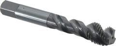 OSG - M16x2.00 Metric Coarse 3 Flute 6H Modified Bottoming Spiral Flute Tap - Vanadium High Speed Steel, Oxide Finish, 3-13/16" OAL, Right Hand Flute, Right Hand Thread, D7, Series 343 - USA Tool & Supply