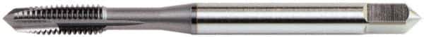 OSG - #2-56 UNC, 2 Flute, Nitride Finish, Vanadium High Speed Steel Spiral Point Tap - Plug Chamfer, Right Hand Thread, 1-3/4" OAL, 7/16" Thread Length, 0.141" Shank Diam, 2B Class of Fit, Series 11016 - Exact Industrial Supply