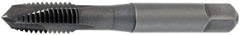 OSG - 5/16-18 UNC, 3 Flute, TiN Finish, Vanadium High Speed Steel Spiral Point Tap - Plug Chamfer, Right Hand Thread, 2-23/32" OAL, 1-1/8" Thread Length, 0.318" Shank Diam, 3B Class of Fit, Series 300 - Exact Industrial Supply