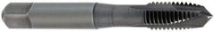 OSG - M3.5x0.60 Metric Fine, 3 Flute, Oxide Finish, Vanadium High Speed Steel Spiral Point Tap - Plug Chamfer, Right Hand Thread, 2" OAL, 11/16" Thread Length, 0.141" Shank Diam, 6H Class of Fit, Series 342 - Exact Industrial Supply