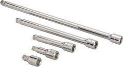 Paramount - 1/2" Drive Socket Wobble Extension Set - 5 Pieces, Includes 2, 3, 5, 10, 15" Lengths - USA Tool & Supply