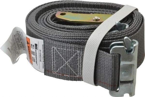 Kinedyne - 16' Long x 2" Wide, 835 Lb Basket Capacity, 1 Ply, Polyester Web Sling - Gray - USA Tool & Supply