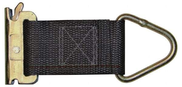 Kinedyne - 2" Wide, 1,000 Lb Basket Capacity, 1 Ply, Polyester Web Sling - Gray, with Rope Tie Off - USA Tool & Supply