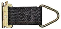 Kinedyne - 2" Wide, 1,000 Lb Basket Capacity, 1 Ply, Polyester Web Sling - Gray, with Rope Tie Off - USA Tool & Supply