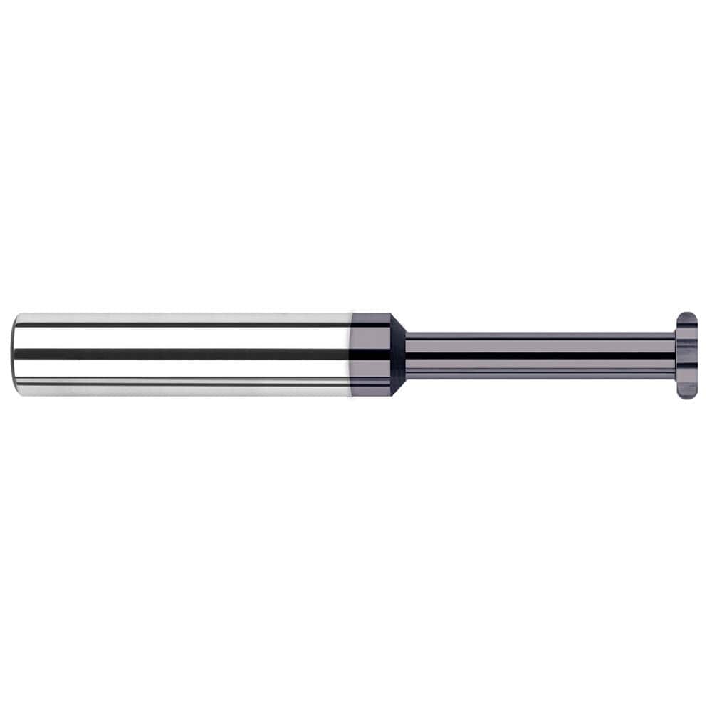 Harvey Tool - 1/4" Cut Diam, 1/32" Cut Width, 1/4" Shank, Straight-Tooth Woodruff Keyseat Cutter - Exact Industrial Supply