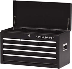 Value Collection - 6 Drawer Intermediate Tool Chest - 26" Wide x 12" Deep x 15-1/4" High, Steel, Black - USA Tool & Supply