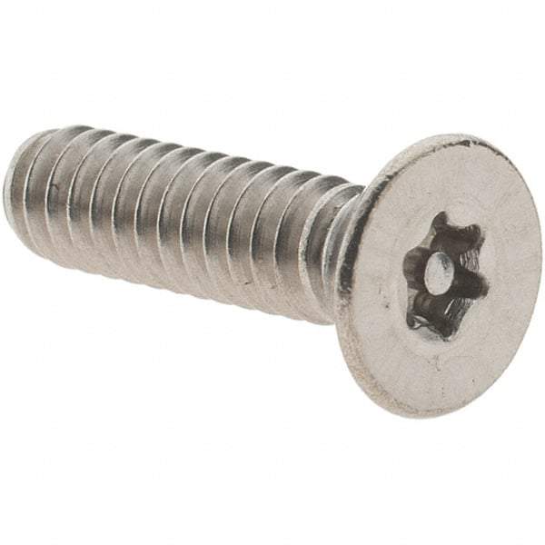 Value Collection - #10-24 UNC Pin In Torx Drive, Flat Screw - Grade 18-8 Stainless Steel, Uncoated, 3/4" OAL - USA Tool & Supply