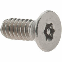 Value Collection - #10-24 UNC Pin In Torx Drive, Flat Screw - Grade 18-8 Stainless Steel, Uncoated, 1/2" OAL - USA Tool & Supply