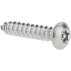 Value Collection - #6 Button Head Pin In Torx Sheet Metal Screw - Stainless Steel, 3/4" Length Under Head, Grade 18-8, T10 Drive - USA Tool & Supply
