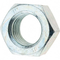 Value Collection - M16x2.00 Metric Coarse Steel Right Hand Hex Nut - 24mm Across Flats, 13mm High, Zinc-Plated Finish - USA Tool & Supply