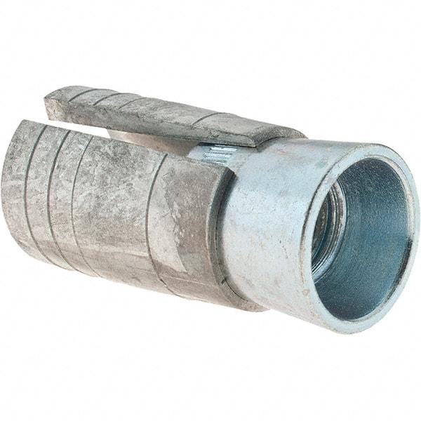 Value Collection - 5/8" Diam, 1" Drill, 2" OAL, 1-1/2" Min Embedment Drop-In Concrete Anchor - Steel (Cone)/Zamac Alloy (Body), Zinc-Plated Finish - USA Tool & Supply