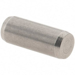 Value Collection - 4mm Diam x 10mm Pin Length 416 Stainless Steel Precision Dowel Pin - C 52-62 Hardness, 1 Beveled & 1 Rounded End - USA Tool & Supply