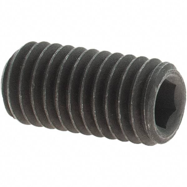 Value Collection - M8x1.25 Metric Coarse, 16mm OAL, Cup Point Set Screw - Grade 14.9 (45H) Alloy Steel, 4mm Key - USA Tool & Supply