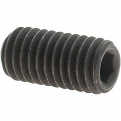 Value Collection - M8x1.25 Metric Coarse, 16mm OAL, Cup Point Set Screw - Grade 14.9 (45H) Alloy Steel, 4mm Key - USA Tool & Supply