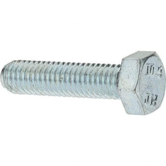 Value Collection - M5x0.80mm Metric Coarse, 20mm Long Hex Head Cap Screw - Fully Threaded, Grade 10.9 Steel, Zinc-Plated Finish, 8mm Hex - USA Tool & Supply