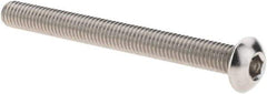 Value Collection - #10-32 UNF Hex Socket Drive, Button Screw - Grade 18.8 Stainless Steel, Fully Threaded, 2" Length Under Head - USA Tool & Supply