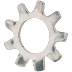 Value Collection - #10 Screw, 0.204" ID, Stainless Steel External Tooth Lock Washer - 0.41" OD, Grade 410 - USA Tool & Supply