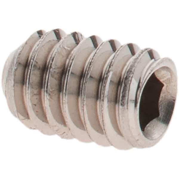 Value Collection - #8-32 UNC, 1/4" OAL, Cup Point Set Screw - Grade 18-8 Stainless Steel, 5/64" Key - USA Tool & Supply