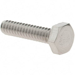 Value Collection - #6-32 UNC, 5/8" Length Under Head Hex Drive Machine Screw - Hex Head, Grade 18-8 Stainless Steel, Uncoated, Without Washer - USA Tool & Supply
