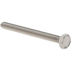 Value Collection - #6-32 UNC, 1-1/2" Length Under Head Hex Drive Machine Screw - Hex Head, Grade 18-8 Stainless Steel, Uncoated, Without Washer - USA Tool & Supply