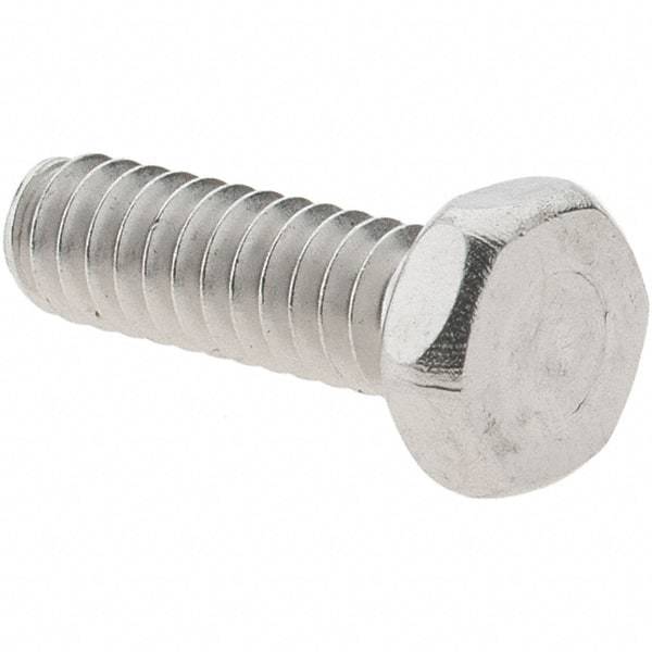 Value Collection - #10-24 UNC, 5/8" Length Under Head Hex Drive Machine Screw - Hex Head, Grade 18-8 Stainless Steel, Uncoated, Without Washer - USA Tool & Supply