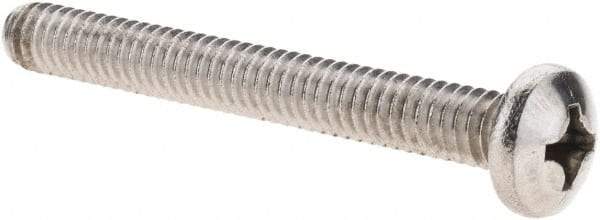 Value Collection - 1/4-20 UNC, 2-1/4" Length Under Head Phillips Drive Machine Screw - Pan Head, Grade 18-8 Stainless Steel, Uncoated, Without Washer - USA Tool & Supply
