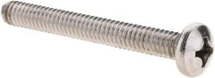 Value Collection - 1/4-20 UNC, 2-1/4" Length Under Head Phillips Drive Machine Screw - Pan Head, Grade 18-8 Stainless Steel, Uncoated, Without Washer - USA Tool & Supply