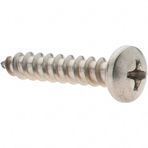 Value Collection - #10 Pan Head Phillips Sheet Metal Screw - Stainless Steel, 1" Length Under Head, Grade 316 - USA Tool & Supply