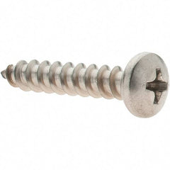 Value Collection - #10 Pan Head Phillips Sheet Metal Screw - Stainless Steel, 1" Length Under Head, Grade 316 - USA Tool & Supply