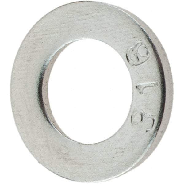 Value Collection - M6 Screw, Grade 316 Stainless Steel Standard Flat Washer - 6.4mm ID x 12mm OD, Plain Finish - USA Tool & Supply